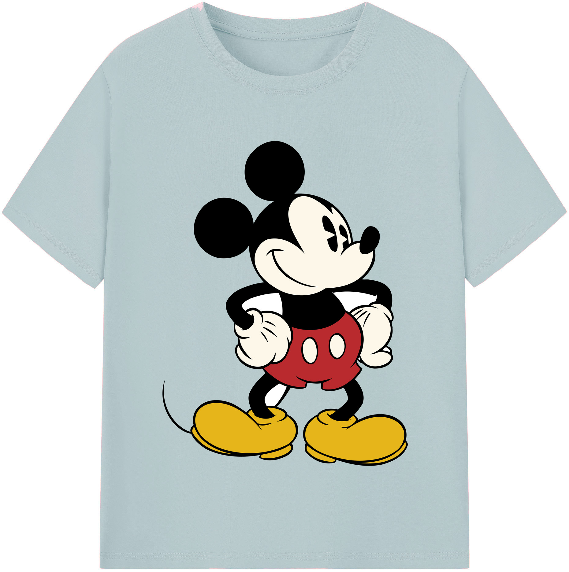 （画像用） ミッキーマウス Mickey Mouse 綿100％半袖Tシャツ（フロントプリント）